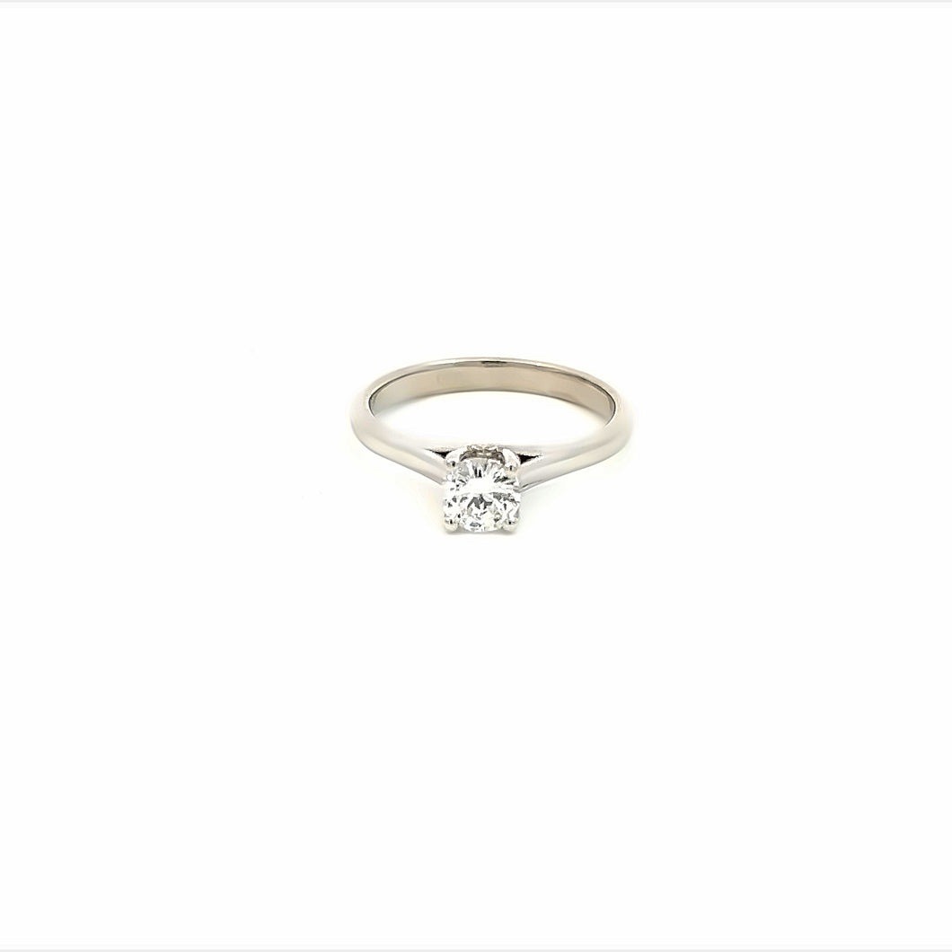 Engagement Ring 14KWGOLD s/w Round Diamond 0.50cts IGI.